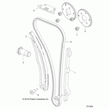 ENGINE, CAM CHAIN and SPROCKET - Z17VHA57A2/E57AU (701264)