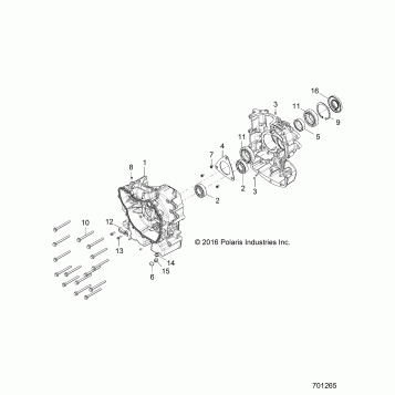 ENGINE, CRANKCASE - Z17VHA57A2/E57AU (701265)