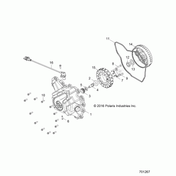 ENGINE, STATOR COVER and FLYWHEEL - Z17VHA57A2/E57AU (701267)