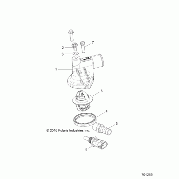 ENGINE, THERMOSTAT and COVER - Z17VHA57A2/E57AU (701269)