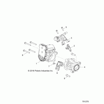 ENGINE, THROTTLE BODY and FUEL RAIL - Z17VHA57A2/E57AU (701270)