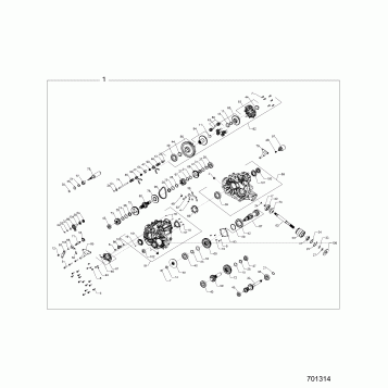 DRIVE TRAIN, MAIN GEARCASE - Z22CHA57K2 (701314)