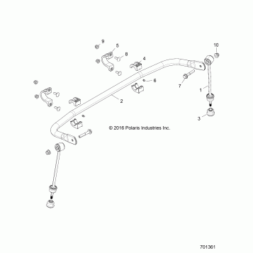 SUSPENSION, STABILIZER BAR, REAR - Z17VJE57AR (701361)