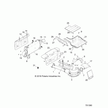 ENGINE, EXHAUST SYSTEM - Z17VFE92AK/AM/AB (701390)