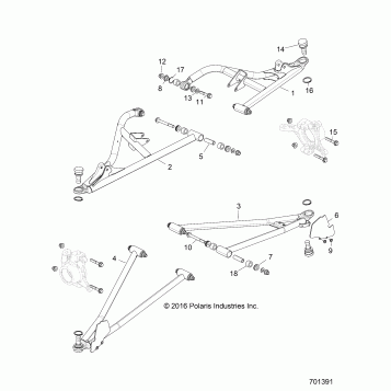 SUSPENSION, FRONT CONTROL ARMS - Z17VFE92AK/AM/AB (701391)