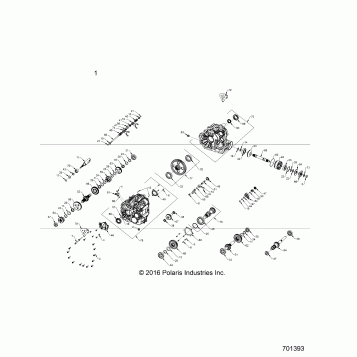 DRIVE TRAIN, MAIN GEARCASE INTERNALS 1333744 - Z17VFE92AK/AM/AB (701393)