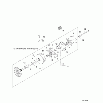 DRIVE TRAIN, PRIMARY CLUTCH - Z17VFE92AK/AM/AB (701506)