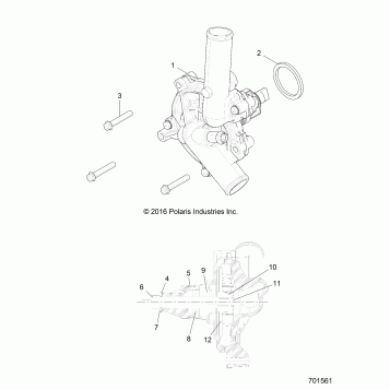 ENGINE, COOLING, WATERPUMP - Z16VA87 ALL OPTIONS (701561)