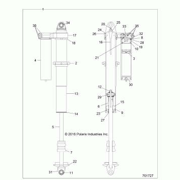 SUSPENSION, REAR SHOCK INTERNALS - Z17VFE99AM/AW/LW/AP/M99AB(701726)
