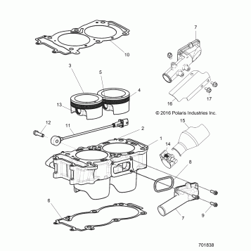 ENGINE, CYLINDER AND PISTON - Z17VDE92AK/AM/LK/AB (701838)