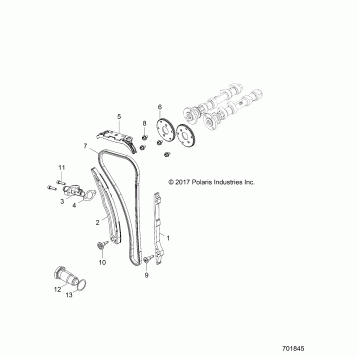 ENGINE, CAM CHAIN AND TENSIONER - Z17VFE99AM/AW/LW/AP/M99AB (701845)