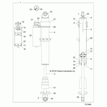 SUSPENSION, REAR SHOCK INTERNALS - Z20ASE99AH/LH/BH (701846)