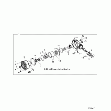 DRIVE TRAIN, FRONT GEARCASE H.LIFT - Z20NAM99AL/R99AZ/BZ (701847)