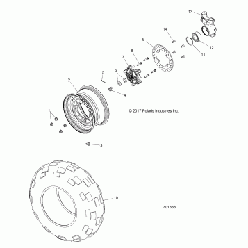 WHEELS, FRONT - Z18VHA57B2 (701888)