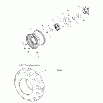 WHEELS, REAR - Z18VHA57B2 (701889)