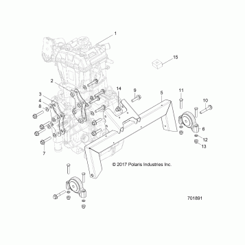 ENGINE, MOUNTING & LONG BLOCK - Z18VHA57B2 (701891)
