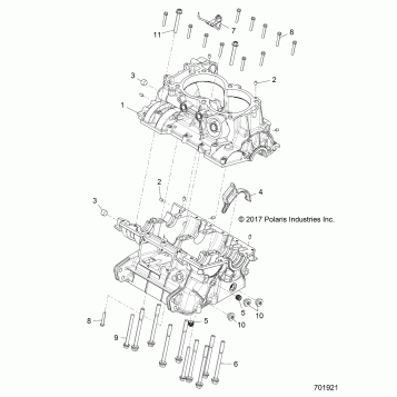 ENGINE, CRANKCASE - Z19VEL92AK/BK/AR/BR/LR/AM/BM (701921)