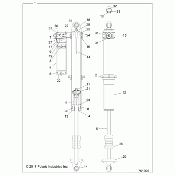 SUSPENSION, REAR SHOCK - Z20NAE92AL/AR/BL/BR/F92AL/AR (701928)