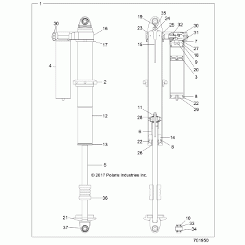 SUSPENSION, REAR SHOCK INTERNALS - Z20N4E99AC/AL/AN/BC/BL/BN/K99AF/AK/BF/BK (701950)