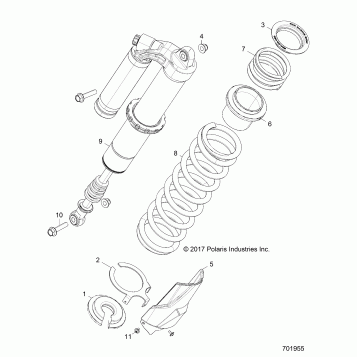 SUSPENSION, REAR SHOCK MOUNTING - Z18VFE92BS (701955)