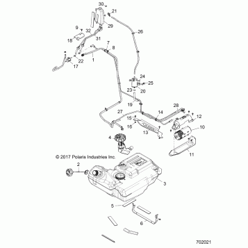 BODY, FUEL TANK - Z18VFE99BK/BJ/BW/K99BK (702021)