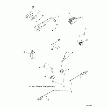 ELECTRICAL, LICENSE PLATE LIGHT, TURN SIGNAL AND HORN - Z22CHA57K2 (702041)