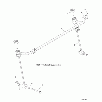 SUSPENSION, STABILIZER BAR, FRONT - Z18VHE57BV (702044)
