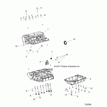 ENGINE, CRANKCASE - Z19VAA87A2/E87AK/AR/AA (702058)