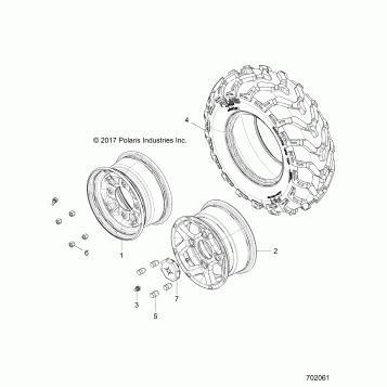 WHEELS, REAR - Z19VAA87A2/E87AK/AR/AA (702061)