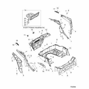 BODY, REAR RACK AND FENDERS - Z19VBA87A2/E87AG/AK/LG (702064)