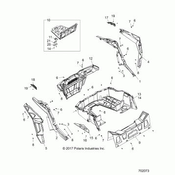 BODY, REAR RACK AND FENDERS - Z19VCE99AM (702073)