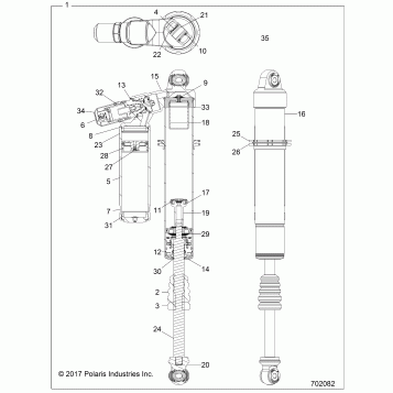 SUSPENSION, FRONT SHOCK (TO 2/12/2018) - Z18VDL92BK (702082)