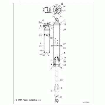 SUSPENSION, REAR SHOCK - Z18VDE92BS (702084)