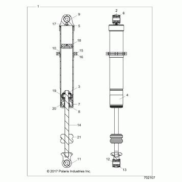 SUSPENSION, REAR SHOCK INTERNALS - Z20ASA87B2  (702107)