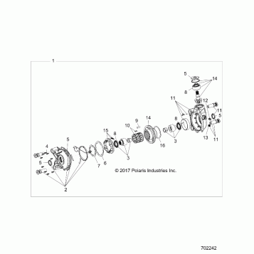 DRIVE TRAIN, FRONT GEARCASE (TO 9/5/2019) - Z20RAB92LR/D92LC/E92LT (702242)