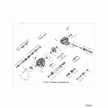 DRIVE TRAIN, MAIN GEARCASE INTERNALS - Z19VGE99AK/AW/BK/BW (702243)