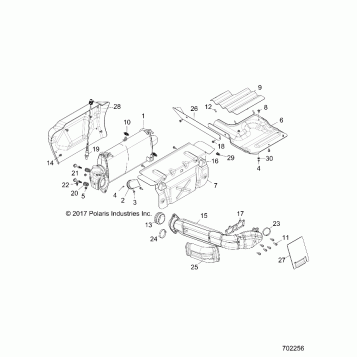 ENGINE, EXHAUST SYSTEM - Z18VFE99AK/AJ/AW/BK/BJ/BW/LW/K99AK/BK/M99AL (702256)