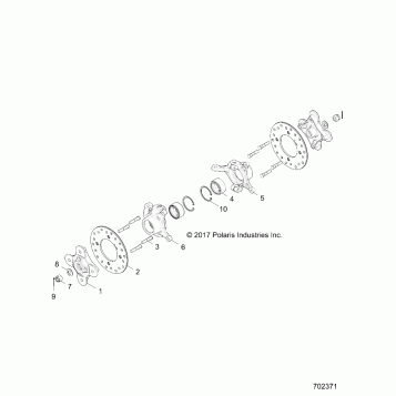 SUSPENSION, FRONT CARRIER AND HUB - Z19VDE92AC/BC/AD/BD/AM/BM/LM/LAG/BG (702371)