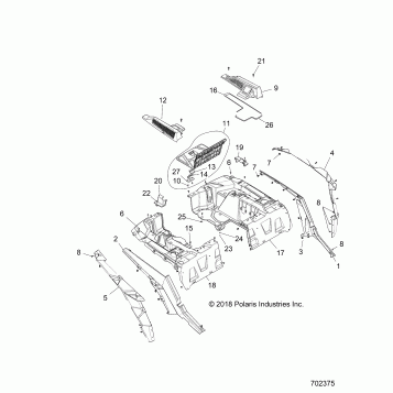 BODY, REAR RACK AND FENDERS - Z19VEL92AK/BK/AR/BR/LR/AM/BM (702375)