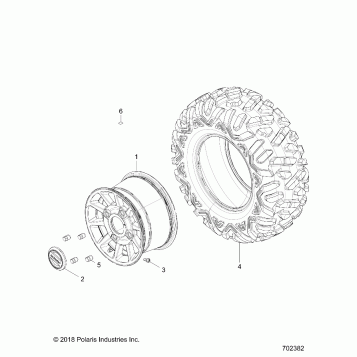 WHEELS, REAR - Z19VEL92AK/BK/AR/BR/LR/AM/BM (702382)