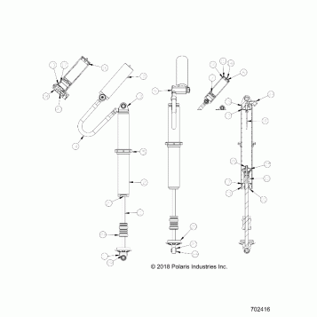 SUSPENSION, REAR SHOCK INTERNALS - Z19VGE99AK/AW/BK/BW (702416)