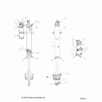 SUSPENSION, FRONT SHOCK INTERNALS - Z19VGE99AK/AW/BK/BW (702417)