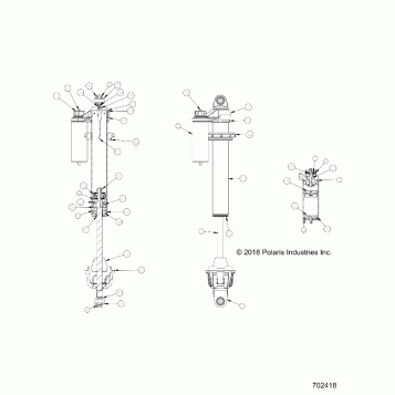 SUSPENSION, FRONT SHOCK INTERNALS - Z20NAR99AZ/BZ (702418)