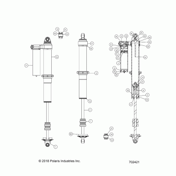 SUSPENSION, REAR SHOCK INTERNALS - Z20NAR99AZ/BZ (702421)