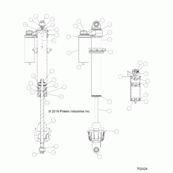 SUSPENSION, FRONT SHOCK INTERNALS - Z18VFE99AK/AJ/AW/BK/BJ/BW/LW/K99AK/BK (702424)