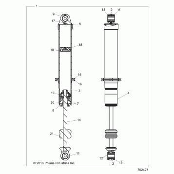 SUSPENSION, FRONT SHOCK INTERNALS - Z20ASA87B2 (702427)