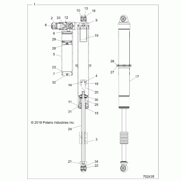 SUSPENSION, REAR SHOCK INTERNALS {FROM 11/27/2017] - Z18VFE92BB/BM/BU (702435)