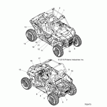 BODY, DECALS - Z19VBE99AM/BM/LM (702473)
