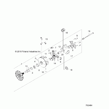 DRIVE TRAIN, PRIMARY CLUTCH - Z19VPL92AK/BK/AR/BR/AM/BM (702484)