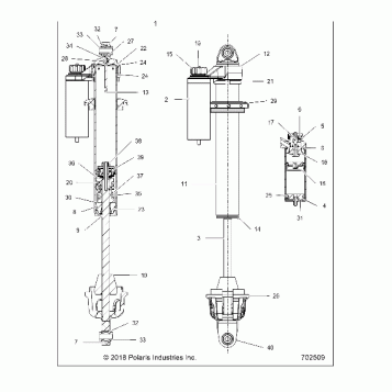 SUSPENSION, FRONT SHOCK INTERNALS - Z20NAE99AC/AL/AN/BC/BL/BN/LL/K99AF/AK/BF/BK (702509)